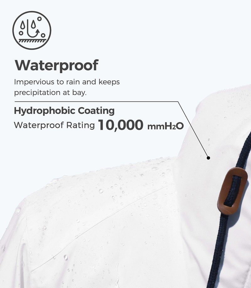 wantdo Women's Waterproof Snowboarding Jacket Hooded Fleece Winter Coats Outwear White M - Image 4